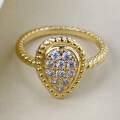 wholesale 925 Silver Plated with 18K Gold, Zhuozhifan Jewelry Bohemian Style Teardrop-shaped High-end Fashion Ring-0-1