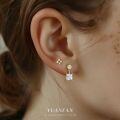 wholesale S925 Sterling Silver Cross-Border Zircon Star Moon Flower Geometric Ear Bone Stud-0-0