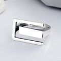 wholesale S925 Sterling Silver Korean Style Minimalist Geometric E Letter Ring, Ins Light Luxury Versatile Trendy Women's Ring-0-1