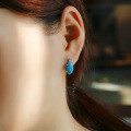 wholesale S925 Silver Vintage Style Artificial Turquoise Earrings, Fall New Collection, Dunli Jewelry Wholesale Manufacturer-0-1