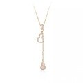 wholesale S925 Sterling Silver Fashion Fu Lu Shuang Quan Full Diamond Fringe Gourd Necklace, Niche Design Women's Collarbone Chain Jewelry-0-4