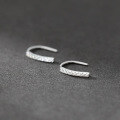 wholesale S925 Sterling Silver Korean Style Fashion Minimalist Row of Diamonds Ear Hook Design Earrings for Women M05190-0-2
