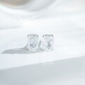 wholesale 925 Sterling Silver Women's Earrings Simple Classic Four-Prong Ice Flower Cut Earrings with Yellow Diamond Radiant Cut Earrings Factory Direct-0-2