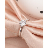 wholesale 925 Sterling Silver 080ct Zircon Six-Prong Engagement Ring for Women, Couple Wedding Proposal Ring with Custom Engraving, Gift for Girlfriend-80 carat 925 silver ring  size 14