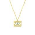 wholesale S925 Silver Cross-Border Ins Style Evil Eye Necklace with Turquoise-0-5