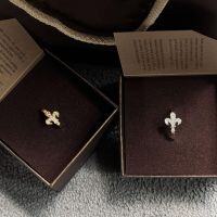 wholesale S925 Sterling Silver Vintage-style Luxury Full Diamond Iris Flower Ring, High Value and Versatile Ring for Women-Gold color Adjustable opening