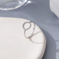 wholesale S925 Silver Round Circle Ring Jewelry Set Cross-border Best-seller European and American Accessories Micro-paved Zirconia Custom Processing-0-8