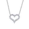 wholesale S925 Maker Hollow Small Heart Light Luxury Delicate Micro-set Diamond Necklace High-end Simple Versatile Elegant Collarbone Chain-0-4