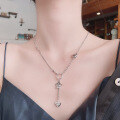 wholesale S925 Sterling Silver Multi-element Accessory Star and Heart Pendant Necklace, Ins Street Style Collarbone Chain for Women-0-0