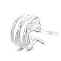 wholesale S925 Sterling Silver Korean Style Multi-layer Line Spliced Bow Ring Fairycore Index Finger Ring-0-5