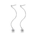 wholesale S925 Sterling Silver Minimalist Fashion Elegant Long Drop Ear Thread for Women, New Autumn Cross-Border Hot-Selling Light Luxury Moissanite Earrings-0-0