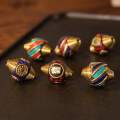 wholesale Metal material Nepalese new Tibetan ethnic style spacer bead lucky bead handicraft DIY beading vintage accessory-0-0