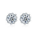 wholesale 925 Sterling Silver Crown Zircon Ear Studs for Women, Exquisite and Petite, Suitable for Ear Piercing, Ear Cartilage Stud, Unique and High-End Earrings-0-4