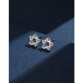wholesale 925 Sterling Silver High-End Star Stud Earrings for Women, Petite and Hypoallergenic for Fresh Piercings, Korean-Style Minimalist Niche Cross-Border Jewelry-0-3
