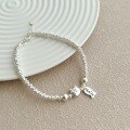 wholesale 925 Sterling Silver Hot Selling on Xiaohongshu Cute Cartoon Cat Pattern Design Silver Chain Bracelet Exquisite and Sweet for Women-0-3