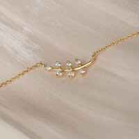 wholesale S925 Sterling Silver Red Elk Full-body Pendant with Olive Branch, Stylish and Versatile for Daily Commute, Minimalist Necklace-BX0451-Gold 925 Silver