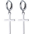 wholesale S925 Sterling Silver Cross Ear Studs Unisex Simple Short Earrings Elegant Personality Drop Earrings E7898-0-4