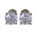 wholesale S925 Silver New Eight Diagram Shape 8*8mm High Carbon Zirconia Stud Earrings Hot Selling in Europe and America-0-4