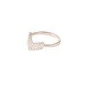 wholesale S925 Sterling Silver Red Elk Square Diamond V-Shaped Ring for Women, Ice Cube Small Unique Design Trendy Fashion Minimalist Luxury Band-0-4