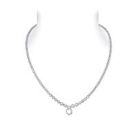 wholesale 925 Silver Gold-Plated Pendant Chain with High-Carbon White G Color Diamond, Versatile and Niche Daily Commute Jewelry for Women-White G 50cm