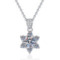 S925 Sterling Silver Moissanite Hexagram Pendant Necklace, 2025 Women's Fashion-0-3