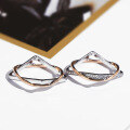 wholesale 18K rose gold fashion jewelry moissanite diamond ring with color contrast, AU750,-0-1