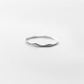 wholesale S925 Sterling Silver Irregular Wave Line Geometric Minimalist Small Ring R00293-0-3