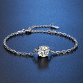 Sterling Silver Moissanite Four-Prong Ins Style Luxury Fashion Bracelet, Fine Craftsmanship, Factory Direct, Dropshipping-0-0