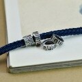 wholesale S925 Sterling Silver Hui Character Pattern Wheel Bead Bracelet Spacer Washer Prayer Bead DIY Chain Braided Cord Thai Silver Accessory Jewelry-0-2