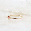 wholesale 9K Gold Japanese Minimalist Niche-style Morganite and White Zircon Ring, Spring New Collection-0-2