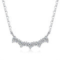 S925 Silver Full Diamond Collar Necklace Women HW Evening Moissanite Pendant-0-3