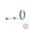 wholesale S925 Sterling Silver Diamond Trinity Combination Earring Studs, Trendy and Versatile INS Earrings-0-20