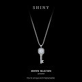 925 Sterling Silver Twilight Star Key Pendant Necklace-0-5