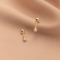 wholesale S925 Sterling Silver Mini Beaded Spiral Stud Earrings, Japanese-style Girly Elegant Accessories G9798-0-1