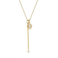 wholesale Sterling Silver Christmas Japanese Jewelry New Winter Limited Edition First Snow Ice Crystal Natural Moonstone Necklace Light Luxury Style-Moonstone Necklace 925 Silver