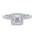 wholesale S925 Silver Princess-Cut 6*6 High-Carbon Diamond Full Pavé Micro-Set Ring, European and American Style New Arrival by Moojing-0-4