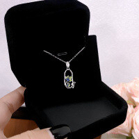 wholesale S925 Silver Lotus National Trend Necklace for Women, Artistic Vintage Elegant and Sophisticated Ethnic Style Collarbone Chain Wholesale-National Trend Retro Lotus Necklace/Approx. 2.42g&gt;TL014562