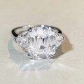 wholesale S925 Silver Fashion Jewelry High Carbon Diamond Large Rock Candy Pagoda Ring for Women, Niche and High-End Internet Celebrity Same Style Wholesale-0-3