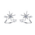wholesale Metal: S925 Silver Star Moissanite Earrings for Women, Korean Style Simple and Elegant Fringe Stud Earrings, Gift for Girlfriend or Best Friend-0-4