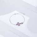 wholesale S925 Sterling Silver Cross Bracelet for Women, European and American Style Luxury Bracelet, Small Fragrance Style Best Friend Chain, Cross-Border New Accessory-0-3