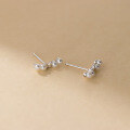 wholesale S925 Sterling Silver Small Unique and Chic Ins Fashion High-end Butterfly Bead Stud Earrings M05852-0-4