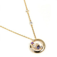 wholesale S925 Silver Jewelry Winter New Small Batch Design Romantic Flowerbed Iolite Necklace Wholesale from Manufacturer-Iolite Necklace>925 Silver