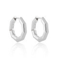 wholesale S925 Sterling Silver 810 Geometric Polygonal Circle Ear Studs Women Aloof Style Minimalist Niche Original Ins High-end Smooth Earrings Women-0-0