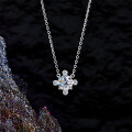 Metal Alloy 2025 Diamond Fashion Sunflower Necklace and Earring Set-0-1