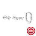 wholesale S925 Sterling Silver Classic Hoop Earrings Set for Women, High-EndINS。-0-18
