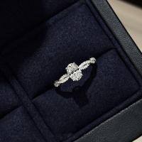 S925 Silver Moissanite Rotating Ballet Spiral Oval Solitaire Ring-Oval 1-carat [Zircon]  HK Code 9#