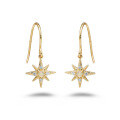wholesale S925 Sterling Gold-Plated New Japanese Fashion Octagram Earrings with Natural African Opal-0-4