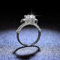 925 Sterling Silver Moissanite Six-Prong Classic Proposal Ring for Women-0-0