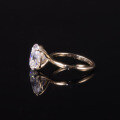 wholesale 9/10/14/18k Gold Minimalist Egg-Shaped 5ct Moissanite Engagement Ring with Certificate-0-4
