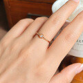 wholesale S925 Sterling Silver Plated 14k Gold Shining Rose Moissanite Exquisite Sweet Dainty Ring-0-3